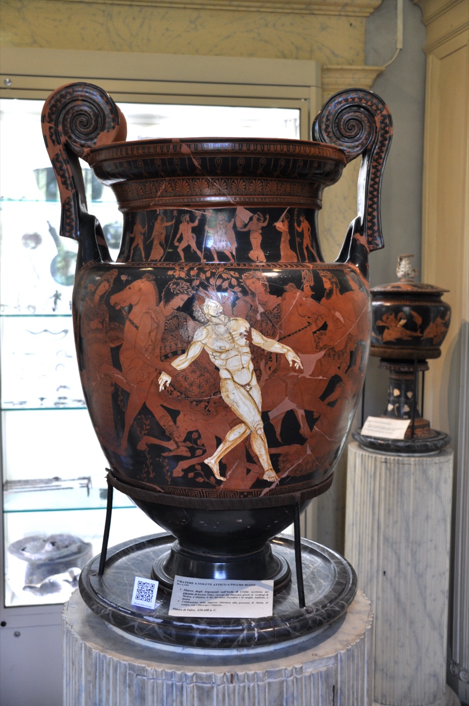 Talos, bronze automaton, on a Greek vase from Ruvo di Puglia