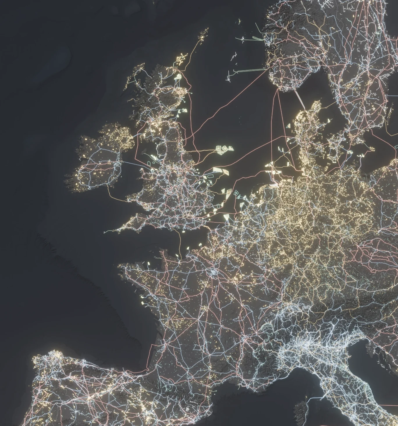 Northwest Europe's electricity network